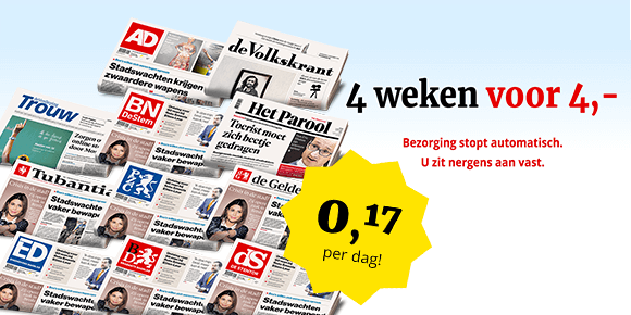 krant 4 weken voor 4 euro