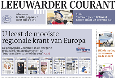 Voorpagina van Leeuwarder Courant (LC)