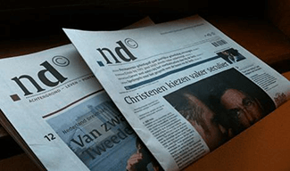 Nederlands Dagblad voorpagina krant