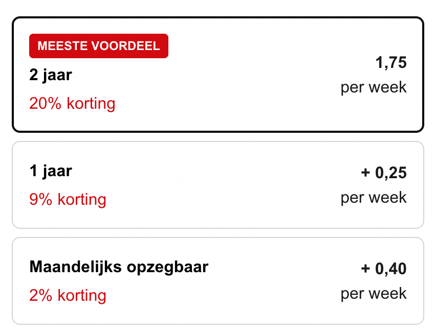 BN De Stem digitaal basis kortingsactie