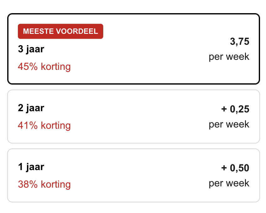 Tubantia zaterdag weekend kortingsactie