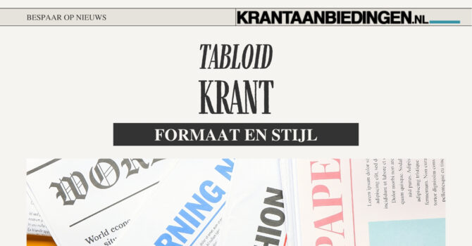 Wat is een tabloid krant
